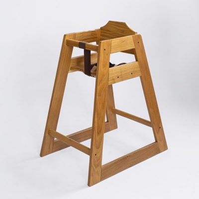 Single Classic Oak High Chair